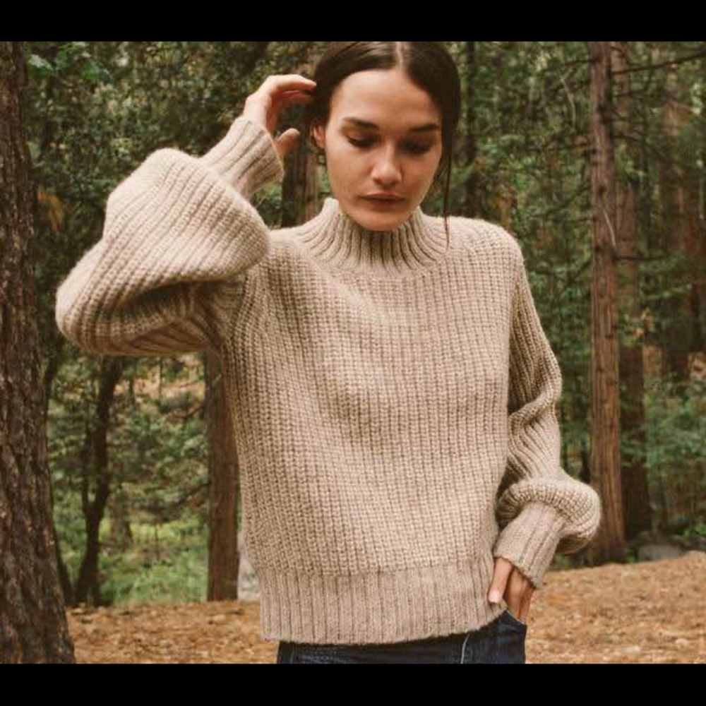 Cozy Beige Turtleneck Sweater